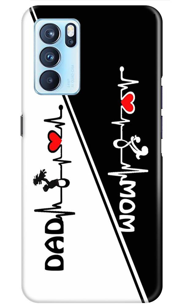 Love Mom Dad Mobile Back Case for Oppo Reno6 5G (Design - 385)