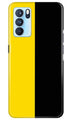 Black Yellow Pattern Mobile Back Case for Oppo Reno6 Pro 5G (Design - 397)
