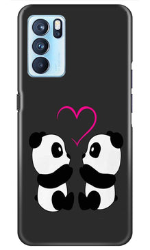 Panda Love Mobile Back Case for Oppo Reno6 Pro 5G (Design - 398)