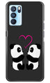 Panda Love Mobile Back Case for Oppo Reno6 5G (Design - 398)