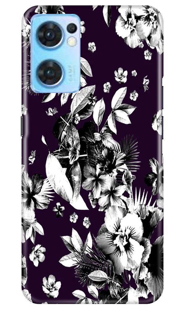 white flowers Case for Oppo Reno7 5G
