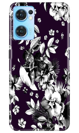 white flowers Case for Oppo Reno7 5G