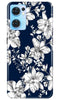 White flowers Blue Background Case for Oppo Reno7 5G