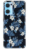 White flowers Blue Background2 Case for Oppo Reno7 5G