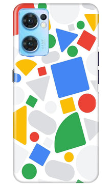 Circul Squar & Tringle Art Mobile Back Case for Oppo Reno7 5G (Design - 18)