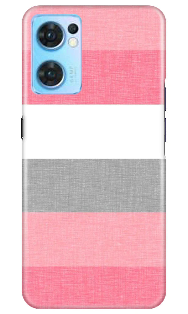 Pink white pattern Case for Oppo Reno7 5G