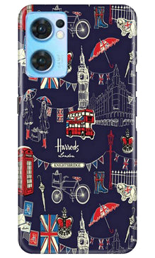 Love London Mobile Back Case for Oppo Reno7 5G (Design - 75)
