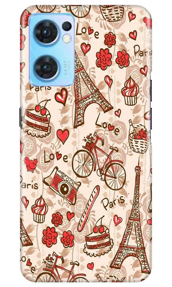 Love Paris Case for Oppo Reno7 5G  (Design - 103)
