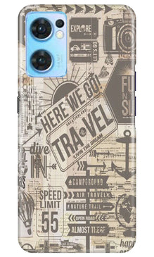 Travel Mobile Back Case for Oppo Reno7 5G  (Design - 104)
