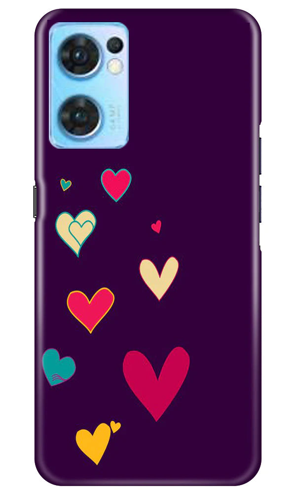Purple Background Case for Oppo Reno7 5G  (Design - 107)