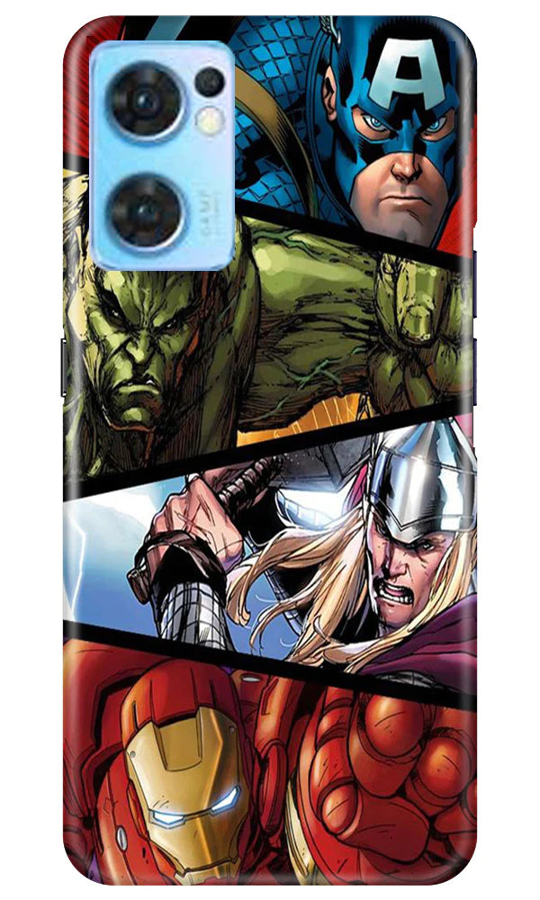 Avengers Superhero Case for Oppo Reno7 5G  (Design - 124)