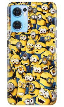 Minions Mobile Back Case for Oppo Reno7 5G  (Design - 126)