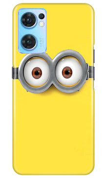 Minions Mobile Back Case for Oppo Reno7 5G  (Design - 128)