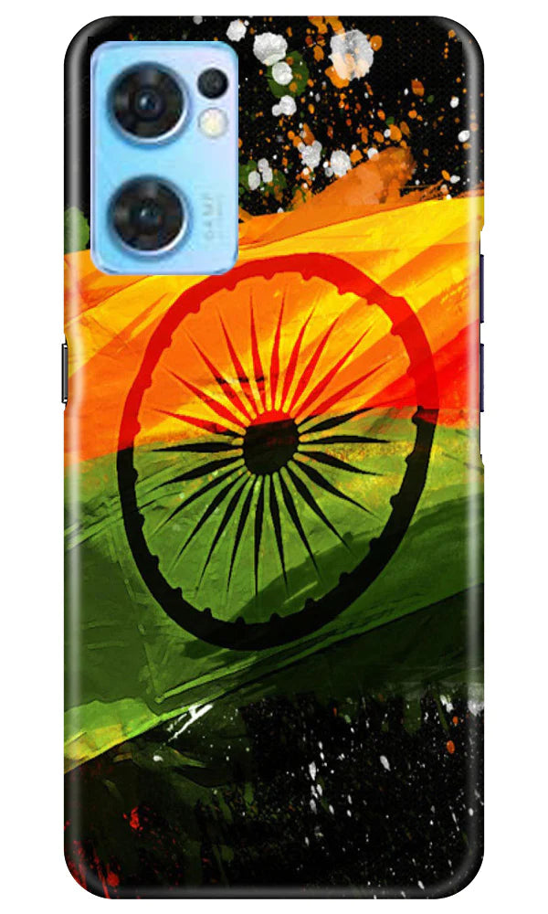 Indian Flag Case for Oppo Reno7 5G  (Design - 137)