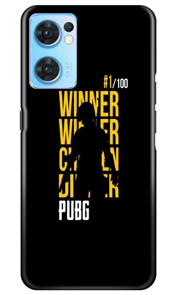 Pubg Winner Winner Case for Oppo Reno7 5G  (Design - 146)