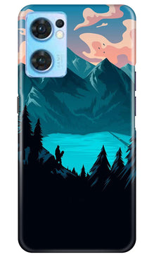 Mountains Mobile Back Case for Oppo Reno7 5G (Design - 155)