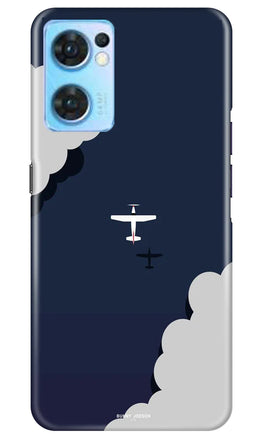 Clouds Plane Case for Oppo Reno7 5G (Design - 165)