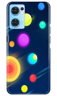 Solar Planet Mobile Back Case for Oppo Reno7 5G (Design - 166)