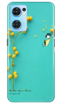 Flowers Girl Mobile Back Case for Oppo Reno7 5G (Design - 185)