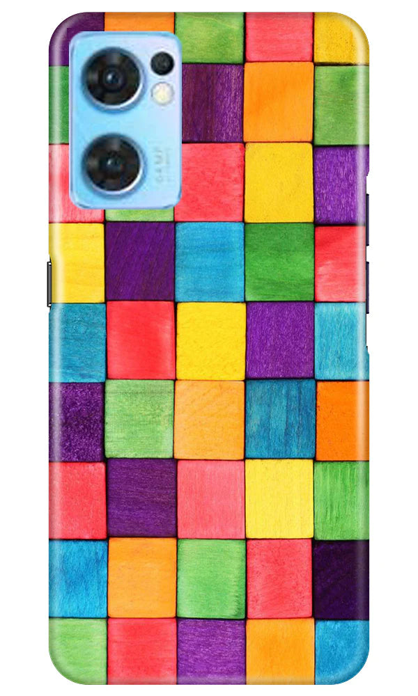 Colorful Square Case for Oppo Reno7 5G (Design No. 187)
