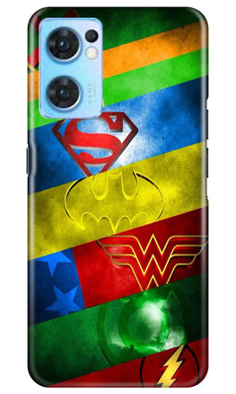 Superheros Logo Case for Oppo Reno7 5G (Design No. 220)