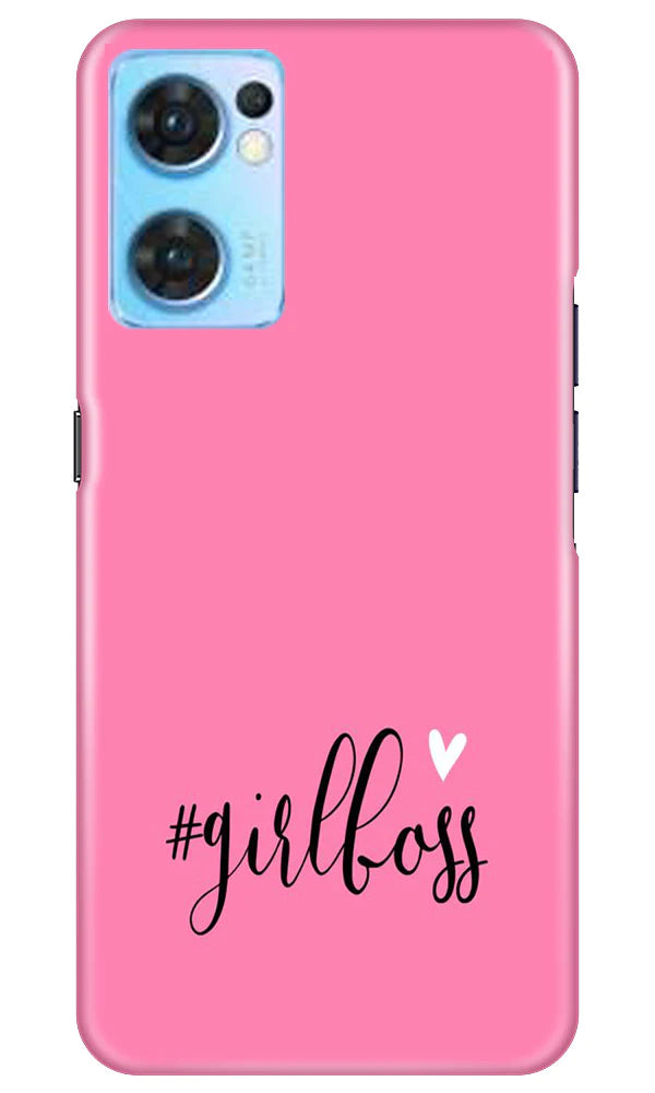 Girl Boss Pink Case for Oppo Reno7 5G (Design No. 238)