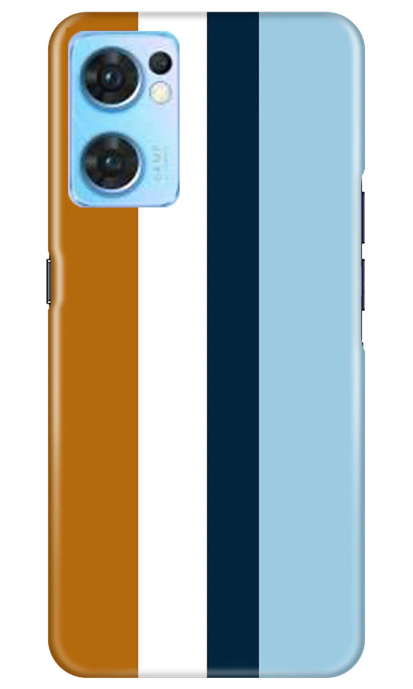 Diffrent Four Color Pattern Case for Oppo Reno7 5G (Design No. 244)
