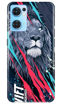 Lion Mobile Back Case for Oppo Reno7 5G (Design - 247)