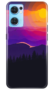 Sun Set Mobile Back Case for Oppo Reno7 5G (Design - 248)