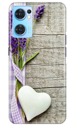 White Heart Case for Oppo Reno7 5G (Design No. 260)