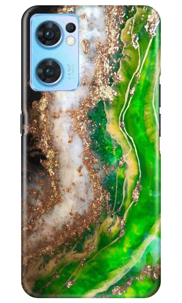 Marble Texture Mobile Back Case for Oppo Reno7 5G (Design - 269)