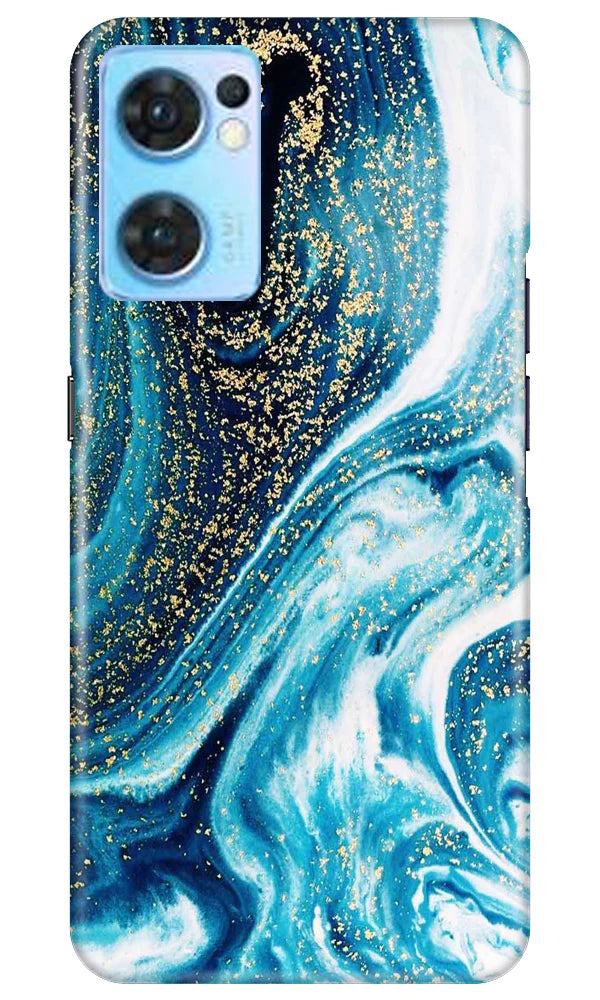 Marble Texture Mobile Back Case for Oppo Reno7 5G (Design - 270)