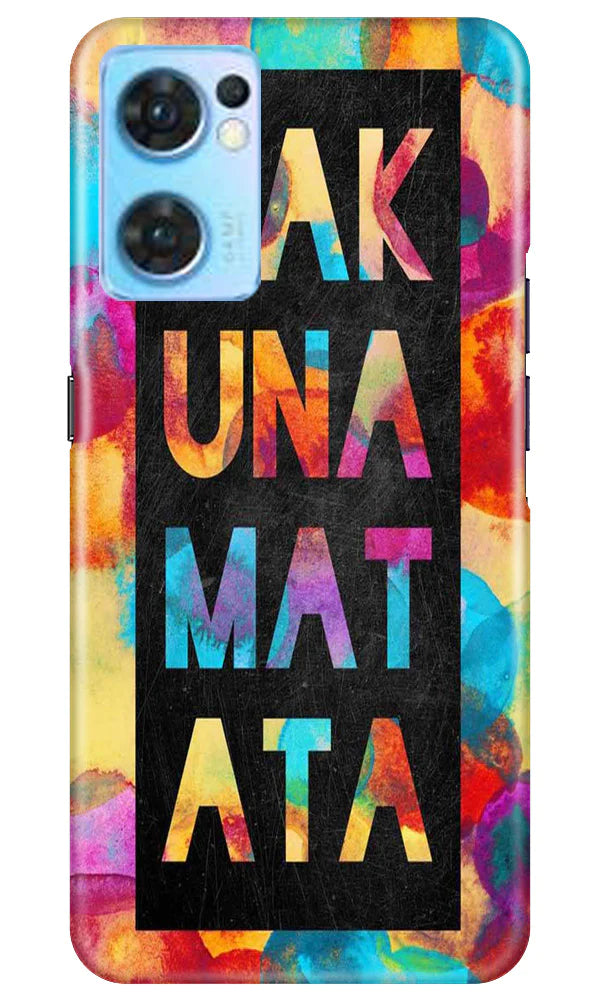 Hakuna Matata Mobile Back Case for Oppo Reno7 5G (Design - 285)