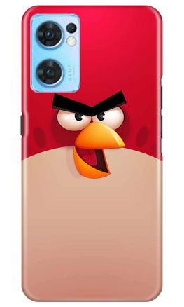 Angry Bird Red Mobile Back Case for Oppo Reno7 5G (Design - 287)
