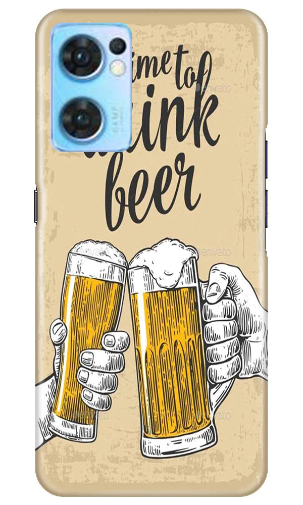 Drink Beer Mobile Back Case for Oppo Reno7 5G (Design - 290)