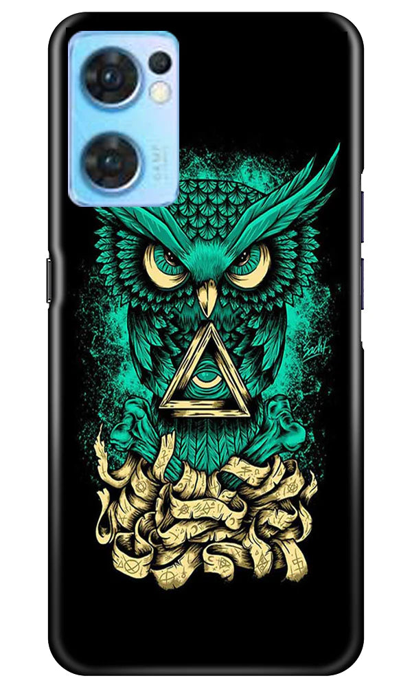 Owl Mobile Back Case for Oppo Reno7 5G (Design - 317)