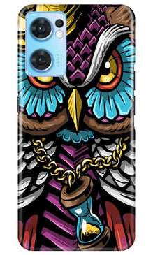 Owl Mobile Back Case for Oppo Reno7 5G (Design - 318)