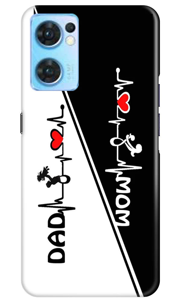 Love Mom Dad Mobile Back Case for Oppo Reno7 5G (Design - 344)