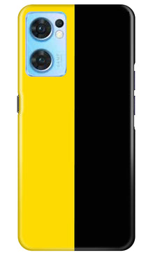 Black Yellow Pattern Mobile Back Case for Oppo Reno7 5G (Design - 354)