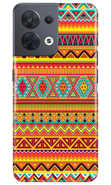 Zigzag line pattern Mobile Back Case for Oppo Reno 8 5G (Design - 4)