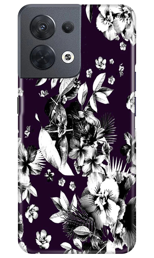 white flowers Case for Oppo Reno 8 5G