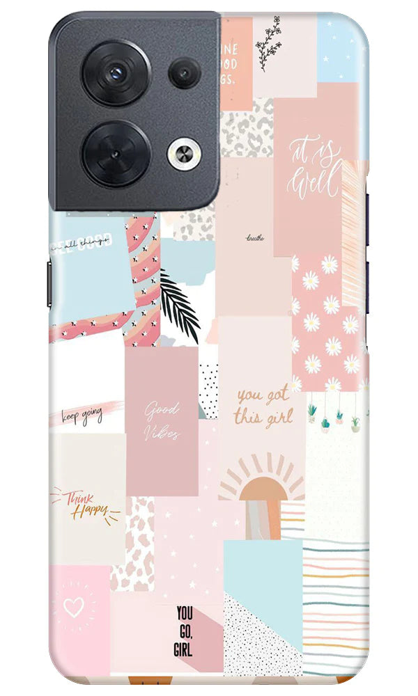 Shinny Blue Background Case for Oppo Reno 8 5G