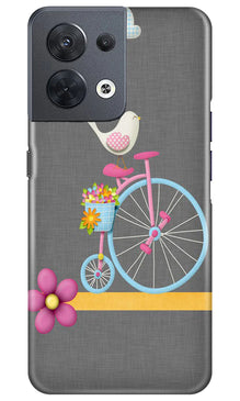 Sparron with cycle Mobile Back Case for Oppo Reno 8 5G (Design - 34)