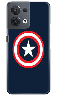 Captain America Mobile Back Case for Oppo Reno 8 5G (Design - 42)