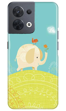 Elephant Painting Mobile Back Case for Oppo Reno 8 5G (Design - 46)
