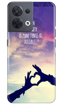 Fall in love Mobile Back Case for Oppo Reno 8 5G (Design - 50)