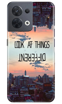 Look at things different Mobile Back Case for Oppo Reno 8 5G (Design - 99)