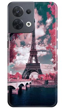 Eiffel Tower Mobile Back Case for Oppo Reno 8 5G  (Design - 101)