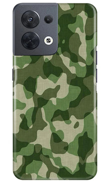 Army Camouflage Mobile Back Case for Oppo Reno 8 5G  (Design - 106)
