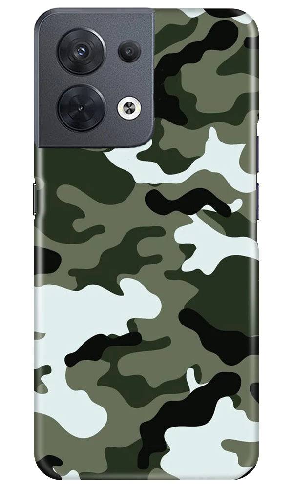 Army Camouflage Case for Oppo Reno 8 5G(Design - 108)